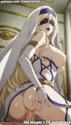 ai_generated animated anime anime_character anime_coloring anime_girl anime_screencap anime_style ass ass_focus blonde_hair bouncing_ass bouncing_breasts breasts breasts_out goblin_slayer grabbing_own_ass medium_breasts nipples penis_in_pussy pussy pussy_juice sex sitting sitting_on_penis sword_maiden_(goblin_slayer) tagme timeskipnsfw uncensored video