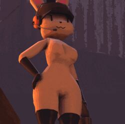 animated anthro idle lucy_the_bun naked_female sfm