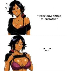 1girl bleach dark-skinned_female gold_eyes purple_hair shihouin_yoruichi