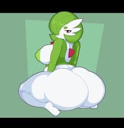 1girls alyaska2201 areolae ass barefoot big_ass breasts completely_nude completely_nude_female female female_only full_body gardevoir looking_at_viewer looking_back naked naked_female nipples nude nude_female pokemon pokemon_(species) solo solo_female
