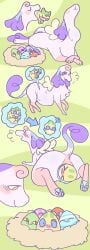 absurd_res animate_inanimate belly big_belly blush claustrophile digestion dragon duo egg egg_in_vagina egg_laying egg_transformation feral floppy_ears fur furred_dragon furred_scalie group hi_res inanimate_transformation internal mythological_creature mythological_scalie mythology neck_bulge nest paws quadruped safe_vore scalie stomach_bulge swallowing transformation transformation_through_vore vore wings