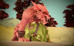 16:10 3d_(artwork) absurd_res anal_orgasm animal_genitalia animal_penis anthro anthro_on_anthro anthro_penetrated anthro_penetrating anthro_penetrating_anthro armor aroused autumn axe barbarian blender_(artwork) blender_cycles_(artwork) bodily_fluids canid canine close-up corner cum cum_in_ass cum_inside cum_spill digital_media_(artwork) duo ear_piercing ejaculation english_text epic_games floor foirgairwolf forest forest_background forest_sex fortnite front_view genital_fluids genitals green_body green_skin hands-free hi_res howlark_(foirgairwolf) hybrid_(fortnite) knot knot_fucking knotted_penis male male/male male_penetrated male_penetrating male_penetrating_anthro male_penetrating_male mammal mythological_canine mythological_creature mythology orgasm penetration penile penile_penetration penis piercing plant public public_sex red_body red_skin sex tail text tree tribal weapon werecanid werecanine werecreature werewolf widescreen wood x-ray_view