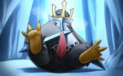 16:10 1boy 2019 3_toes anus ass avian beak big_ass blue_background blue_eyes blush cave chubby empoleon erection eye_contact feet feral half-closed_eyes heavy_breathing hi_res ice katahane3 looking_at_viewer lying male male_only nintendo on_back penis pokémon_(species) pokemon pokemon_dppt sitting soles solo spread_legs spreading tapering_penis thick_thighs toes video_games wide_hips wings