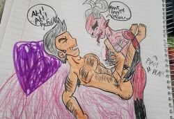 dark_deception demon demon_horns demon_male demon_on_human demon_on_male doug_houser_(dark_deception) gay gay_sex malak_(dark_deception) nsfwreaper101 traditional_art traditional_media traditional_media_(artwork) yaoi