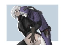 1boy 1girls adepta_sororitas anal anal_creampie anal_insertion anal_penetration anal_sex anus cum cum_in_ass cum_inside doggy_style female garvet_von_valancius human humanoid light-skinned_female light-skinned_male light_skin male male/female pale-skinned_male pale_skin penis_in_ass psyker pussy raszard rogue_trader rogue_trader_(video_game) romantic sex sister_argenta_(rogue_trader) sister_of_battle standing_sex straight warhammer_(franchise) warhammer_40k white_hair
