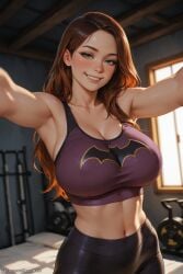 ai_art ai_generated art batgirl cartoon_art dc honeywaifu nsfw thick_women
