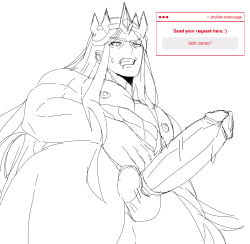 bara big_penis cookie_run cookie_run_kingdom dark_cacao_cookie gay long_hair male male_only muscular_male saliva sketch solo_male strawpage_request yaoi zhukik