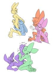 3:4 absurd_res anal anal_penetration anthro anthro_on_anthro anthro_penetrated anthro_penetrating anthro_penetrating_anthro anus balls blep blue_body blue_fur bodily_fluids butt cheek_tuft chest_tuft cum cumshot ears_down ejaculation erection facial_tuft feet fellatio foot_fetish foot_lick fur genital_fluids genitals green_body green_fur group handjob hi_res humanoid_genitalia humanoid_penis lagomorph leporid licking looking_pleasured male male/male male_penetrated male_penetrating male_penetrating_male mammal nude open_mouth open_smile oral oral_penetration orange_body orange_fur orgasm penetration penile penile_penetration penis penis_in_ass perineum pink_body pink_fur pivoted_ears purple_body purple_fur rabbit sex smile tongue tongue_out tuft xing1 yellow_body yellow_fur