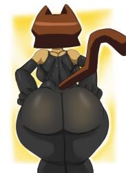 1girls anthro ass ass_focus big_ass bodysuit bottom_heavy breasts brown_hair bubble_butt charge_sol fat_ass feline female female_only furry furry_only gameoverse glitch_productions gluteal_fold hands_on_hips huge_ass kit_(gameoverse) large_ass massive_ass png rear_view solo tail thick_ass thick_thighs thunder_thighs wide_hips