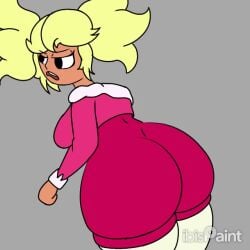angry angry_face animated ass ass_expansion big_ass big_breasts big_butt blonde_hair brawl_stars clothes_ripping dark-skinned_female dark_skin expansion expansion_fetish expansion_sequence female female_only hair mandy_(brawl_stars) peni tagme torn_clothes torn_shirt video
