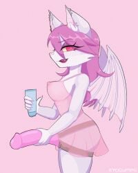 2d_animation animated anthro bat bat_wings bedroom_eyes big_breasts breasts chuckling clothing colored dildo dominant dominant_female dominatrix ear_piercing ear_ring female frame_by_frame fur hair hi_res kyogummi laugh licking licking_lips lingerie looking_at_viewer lube lube_bottle lube_drip lube_on_dildo lube_on_sex_toy mammal membrane_(anatomy) membranous_wings multicolored_body multicolored_fur narrowed_eyes nipples piercing pink_dildo pink_hair pink_nipples purple_body purple_fur purple_hair red_eyes ring_piercing seductive sex_toy sharp_teeth smile smirk solo standing strapon stroking_dildo teeth throwing_object tongue tongue_out translucent translucent_clothing turning_around two_tone_body two_tone_fur wings