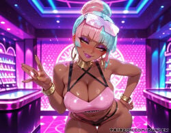 1girl 1girls ai_generated blush breasts breasts, bunilew camel_toe cameltoe cleavage clothed clothed_female curvy dark_skin dark_skinned_female female female_focus female_only focus fully_clothed large_breasts league_of_legends league_of_legends:_wild_rift nipples nipples_covered nipples_visible_through_clothing pussy qiyana_yunalai sfw solo solo_female solo_focus tan tan_body tan_skin tanlines tanned tanned_skin teeth tight_clothes tight_clothing uncensored