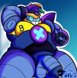 bolt_(brawl_stars) brawl_stars dick fireguardz male muscular penis robot solo supercell