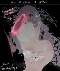 2boys abs big_penis bulge condom cumming daddy dilf ejaculation english english_text erect_penis erection femboy gay gay_sex hands-free handsfree_ejaculation horny huge_cock humanoid large_penis moth nude nude_male pecs pleasure_face sweat sweatdrop sweating sweaty trap whinyzza wings yaoi