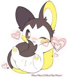 1girls 3_toes anus armpits ass big_ears big_eyes blush brown_eyes brown_fur chikorita_moon ears_up emolga eye_contact feet female feral flat_chest fluffy flying_squirrel fur happy heart hi_res holding looking_at_viewer nintendo no_nipples one_eye_closed open_mouth paws pokémon_(species) pokemon pokemon_(species) pokemon_bw presenting presenting_pussy pussy rodent smile solo spread_legs spreading tail tail_grab teeth text toes tongue video_games watermark white_fur wings wink x_anus yellow_fur