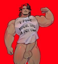 bara big_penis cock dick flexing flexing_bicep gay male male_only muscular muscular_male penis solo