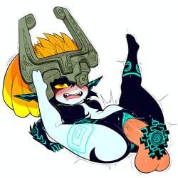 ai-created ai_generated disembodied_penis drooling femdom helmet imp_midna magic magic_portal midna one_eye_covered one_eye_obstructed orange_hair pleasure_face portal portal_sex red_eyes the_legend_of_zelda trembling twilight_princess twitching vaginal_penetration yellow_sclera