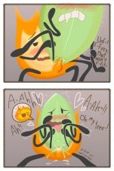 battle_for_dream_island battle_for_dream_island_again bfb bfdi bfdia cum cum_in_pussy firey_(bfdi) leafy_(bfdi) object_shows pussy tentacle_penis vaginal_penetration