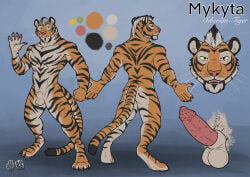 2024 animal_genitalia anthro balls black_hair blue_eyes butt dated erection facial_markings fangs felid front_view fully_sheathed fur gay gay_anal genitals grey_balls grey_body grey_fur grey_hair grey_sheath hair head_markings heterochromia hi_res homosexual homosexual_male hufnaar looking_at_viewer male male_anthro male_focus male_only male_penetrated male_penetrating mammal markings model_sheet mouth_closed multicolored_hair muscular muscular_anthro muscular_male mykyta_(fenrir_garou) navel nude open_mouth orange_body orange_fur pantherine pawpads pecs penile_spines penis pink_pawpads rear_view red_penis sheath short_hair solo standing striped_arms striped_body striped_face striped_fur striped_legs striped_markings striped_tail stripes tail tail_markings teeth tiger two_tone_hair whiskers yellow_eyes