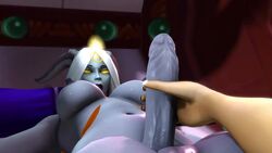 1futa 1girls 3d animated areolae balls big_breasts breasts dickgirl draenei female foreskin futa_on_female futanari handjob intersex itsmorti large_breasts large_penis lightforged_draenei looking_at_viewer nipples pov sound source_filmmaker taker_pov testicles uncut video warcraft world_of_warcraft