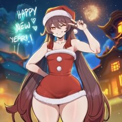 hu tao (genshin impact) from christmas by dijiai