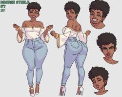 2d borderreloaded busty character_sheet desiree_steele female female_focus female_only full_body hourglass_figure oc original_character tagme wide_hips