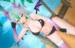 1girls 3d 3d_(artwork) 3d_model adjusting_hair arched_back bare_shoulders beach bedroom_eyes big_breasts bikini bikini_bottom bikini_top blush breasts cleavage collarbone contrapposto dutch_angle elbow_gloves female female_only froot fuck_me_eyes gloves green_eyes green_hair grey_hair hairclip hand_on_ear hand_on_own_ear heart_symbol hips horn_piercing horns indie_virtual_youtuber jumngee koikatsu large_breasts leaning_forward long_sidelocks looking_at_viewer midriff multicolored_hair naughty_face navel open_mouth pale-skinned_female pale_skin pierced_ears piercing pointy_ears pose posing seaside seductive seductive_look seductive_pose seductive_smile sexy sexy_pose short_hair shoulders sidelocks single_thighhigh slim_waist solo thick_thighs thigh_highs thighs virtual_youtuber vtuber waist wide_hips wings