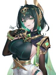 1girls bare_hips big_breasts breasts genshin_impact green_clothing green_eyes green_hair hi_res hips hoyoverse mihoyo nefer_(genshin_impact) rity seducing seduction seductive seductive_body seductive_eyes seductive_gaze seductive_look seductive_mouth seductive_smile serpentine sexy sexy_body sexy_female sharp_nails sharp_teeth short_hair sideboob wide_hips