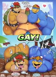 2025 3boys absurd_res after_sex anthro ass avian bara big_ass big_butt bird blue_body bodily_fluids bowser bracelet bubble_ass bubble_butt butt collar condom crocodile crocodilian cum cum_on_butt dat_ass dat_butt donkey_kong_(series) el_booki english_text erection fat fat_ass fat_butt fat_male filled_condom furry furry_male furry_only gay genital_fluids genitals hair heart_symbol hi_res horns huge_ass huge_butt jewelry k_rool king king_dedede kirby_(series) koopa large_ass large_butt lying_on_side male male/male mario_(series) moobjob moobs nintendo nipples obese obese_anthro obese_male overweight overweight_anthro overweight_male penis red_hair reptile round_ass round_butt saliva saliva_string scalie sexual_barrier_device shell spiked_bracelet spiked_collar spiked_shell spikes spikes_(anatomy) text thick_ass thick_butt tongue tongue_out yellow_body