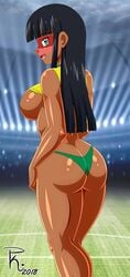 1girls 2018 2018_fifa_world_cup ass back backboob bangs big_ass big_butt black_hair blush blushing brazil brazilian brchan breasts breasts_out butt clothing crowd curvy dark-skinned_female dark_skin dated exposed_breasts eyebrows_visible_through_hair facepaint female female_only football green_eyes green_thong green_underwear hairpin huge_ass huge_butt kuruminha large_ass latin_america latina long_hair looking_at_viewer looking_back national_personification native_american no_bra open_mouth outdoors partially_clothed pk-studios public public_exposure sexually_suggestive shiny_clothes shiny_hair shiny_skin signature sleeveless smile smiling soccer solo stadium standing tank_top tank_top_lift thick_thighs thong tongue topless underwear wide_hips world_cup yellow_tank_top