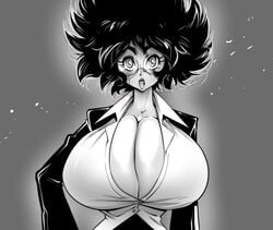 balak cleavage glasses huge_breasts wild_hair