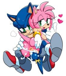 1boy 1girls 2019 5_fingers accessory amy_rose animal_ears anthro anthrofied anus ass balls big_ass big_butt black_nose blue_balls blue_fur blue_penis bodily_fluids bottomless bracelet breasts breath bubble_ass bubble_butt butt_grab clenched_teeth clothing cum cum_in_pussy cum_inside dat_ass duo erect_nipples erection eulipotyphlan eyelashes female footwear fur genital_fluids gesture gloves green_eyes hand_on_butt handwear headband heart hedgehog humanoid_hands humanoid_penis humanoid_pussy jewelry male mammal mostly_nude multicolored_fur nipples orgasm penetration penis pink_fur pussy sega sex shoes simple_background sonic_(series) sonic_the_hedgehog sonic_the_hedgehog_(series) spreading straight sweat tail tan_fur teeth thick thick_thighs thumbs_up topless twitter vagina vaginal_penetration vaginal_sex watatanza white_background wide_hips