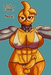 anthro avian avian_humanoid chica_(fnaf) chicken crisis-omega dickgirl five_nights_at_freddy's furry futa_only futanari intersex