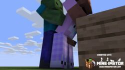 3d anal gay mc mine-imator minecraft steve_(minecraft) yaoi zombie zombie_(minecraft)