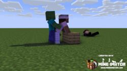 3d anal mc mine-imator minecraft penetration steve_(minecraft) zombie zombie_(minecraft)