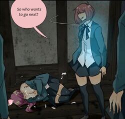 2boys bad_edit cum_on_body illena_(unordinary) pink_hair rape school_uniform seraphina_(unordinary) unordinary webtoon