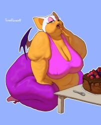 1girls ass bbw big_belly cleavage fat fat_arms female female_only furry gigantic_ass huge_ass huge_breasts kneeling morbidly_obese morbidly_obese_anthro morbidly_obese_female no_bra obese obese_anthro obese_female overweight overweight_female rouge_the_bat solo solo_female sonic_(series) totesfleisch8 weight_gain