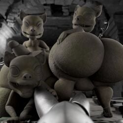 3d anthro armor ass balls bent_over big_balls big_butt big_penis bimbofication butt cock darkspite detailed_background elden_ring erection fanged_imp fanged_imp_(elden_ring) first_person_view fromsoftware furry gay genitals grey_body group hi_res huge_ass huge_balls huge_butt huge_cock huge_penis huge_testicles human human_male humanoid_genitalia hyper imp imp_male indoors knight looking_at_viewer looking_back lying male male/male male_anthro male_only mammal moss multicolored_body nude penis plant rock stone_floor stone_wall testicles thick_thighs thighs wall_(structure) warrior weapon