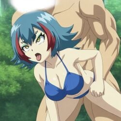 ahe_gao ahegao_face ai_generated beyblade beyblade_burst bikini doggy_style ilya_mao