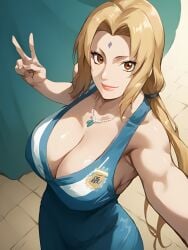 ai_generated anime argentina big_ass big_breasts big_butt bimbo blonde_hair female manga mature mature_female milf mommy naruto naruto_(series) naruto_shippuden rxnbx selfie tsunade