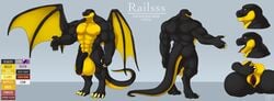 1boy abs anthro ass balls cuntboy cuntboy_only dbd_(artist) digitigrade dragon flaccid full-package_cuntboy herm hermaphrodite hi_res humanoid_penis hyper hyper_balls hyper_penis intersex large_ass male maleherm multi_genitalia muscular muscular_cuntboy muscular_male nude penis pussy reilsss solo standing thick_tail tongue tongue_out wings