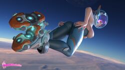 3d blender breasts_out feet grabbing_ass juno_(overwatch) nipples nude overwatch overwatch_2 pinkmilkshake presenting presenting_hindquarters purple_hair space spacesuit thighs