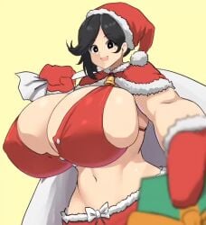 animated breasts breasts_bigger_than_head character_request christmas christmas_clothing christmas_headwear christmas_outfit female less_than_30_seconds live2d miruyuyo original_character santa_costume santa_hat tagme tagme_(character) twitter_link video