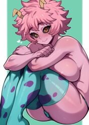 1girls antennae areola ass big_areola big_ass big_breasts big_thighs blush breast_squish breasts cute female female_focus female_only huge_ass huge_breasts huge_thighs knees_to_chest knees_up looking_at_viewer melonpuff mina_ashido my_hero_academia no_bra panties pink_body pink_hair pink_skin short_hair smile smiling smiling_at_viewer tagme thick_hips thick_thighs thighhighs thighs yellow_eyes