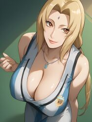 ai_generated anime argentina big_ass big_breasts big_butt bimbo blonde_hair female manga mature mature_female milf mommy naruto naruto_(series) naruto_shippuden rxnbx selfie tsunade