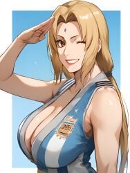 ai_generated anime argentina big_ass big_breasts big_butt bimbo blonde_hair female manga mature mature_female milf naruto naruto_(series) naruto_shippuden rxnbx selfie tsunade