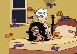 1boy 1girls adullperson big_breasts black_hair dark-skinned_female dark_skin interracial light-skinned_male light_skin lincoln_loud nickelodeon paramount_pictures ronnie_anne_santiago rough_sex the_casagrandes the_loud_house white_hair