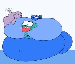 bbw big_breasts breasts female furry huge_breasts lucario overweight pokemon pokemon_(species) ssbbw tagme teaset_haliley thick_thighs weight_gain wide_hips