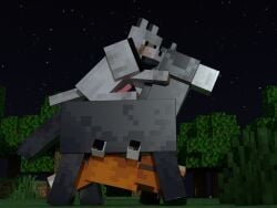 4:3 black_collar_(codedcells) bondage bound bound_together cobondage codedcells feral fexer forced_penetration fox_(minecraft) gimp_suit group hi_res horse_(minecraft) male male/male microsoft minecraft mojang pale_wolf_(minecraft) riding_on_back trio wolf_(minecraft) xbox_game_studios