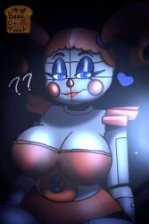 1girl 1girls 2024 2024s 2d 2d_(artwork) 2d_artwork animatronic animatronic_female baby_(fnafsl) beanontoast big_breasts blue_eyes blue_heart circus_baby circus_baby_(fnaf) cleavage female female_focus female_only five_nights_at_freddy's five_nights_at_freddy's:_sister_location fnaf heart red_cheeks red_hair red_lipstick robot robot_girl robot_joints scottgames sister_location thick_thighs thighs twintails twintails_(hairstyle) white_body wide_hips